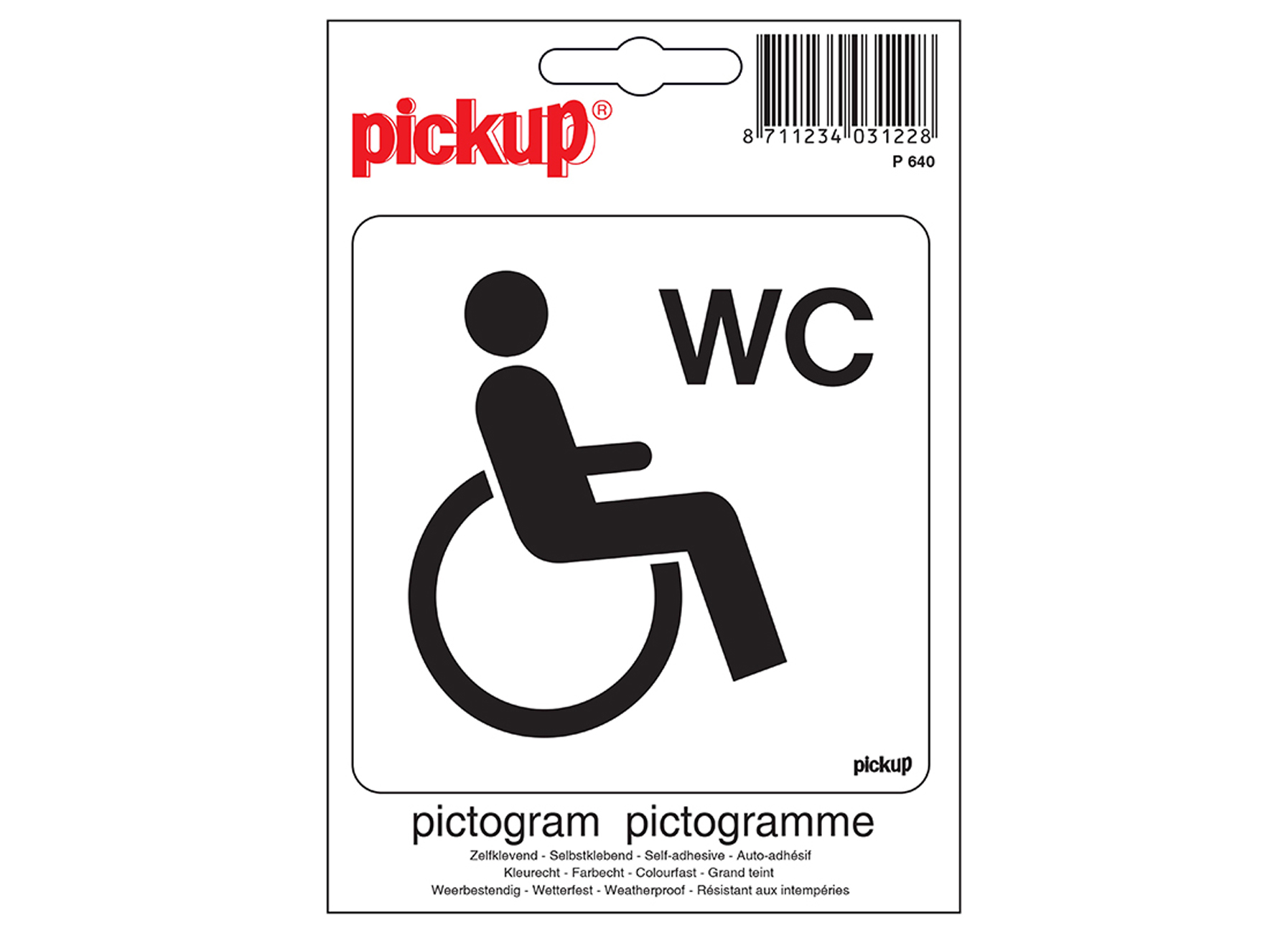 PICTOGRAM 10X10CM GEHANDICAPTEN TOILET