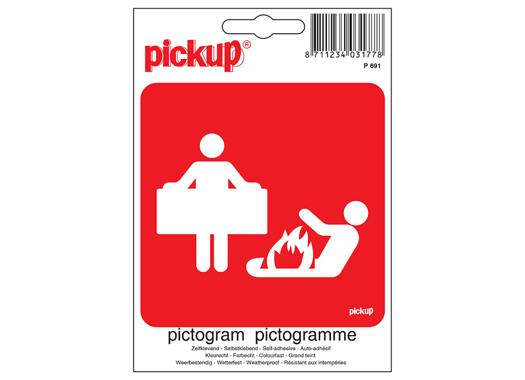 PICTOGRAM 10X10CM BLUSDEKEN