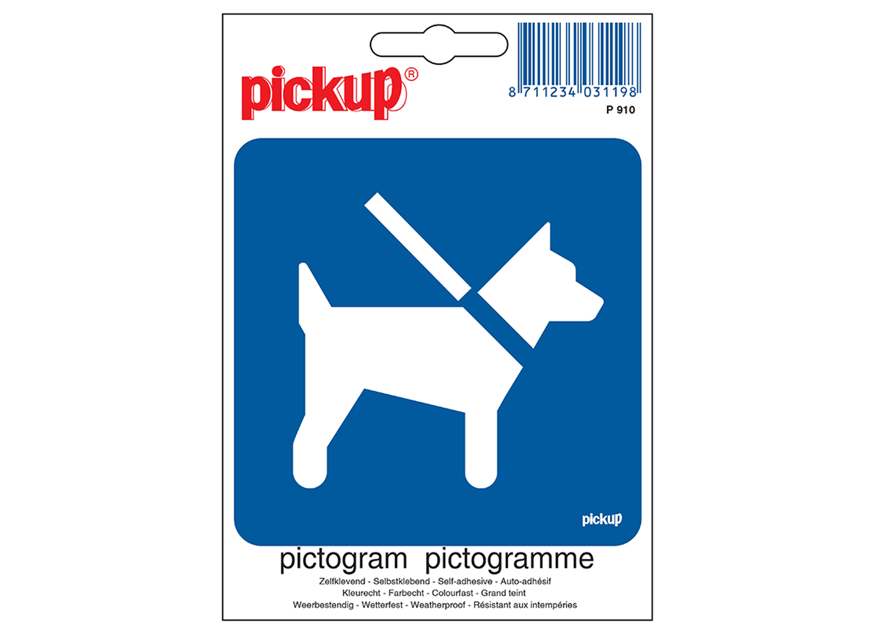 PICTOGRAMME 10X10CM CHIENS EN LAISSE