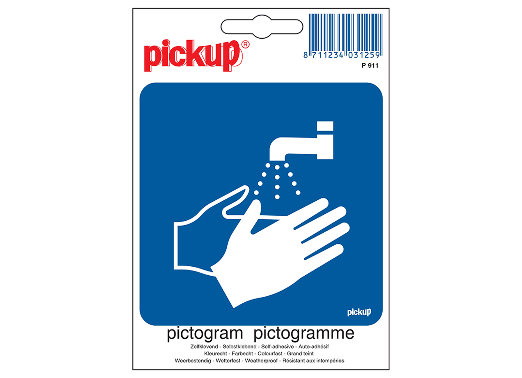 PICTOGRAM 10X10CM HANDEN WASSEN VERPLICHT