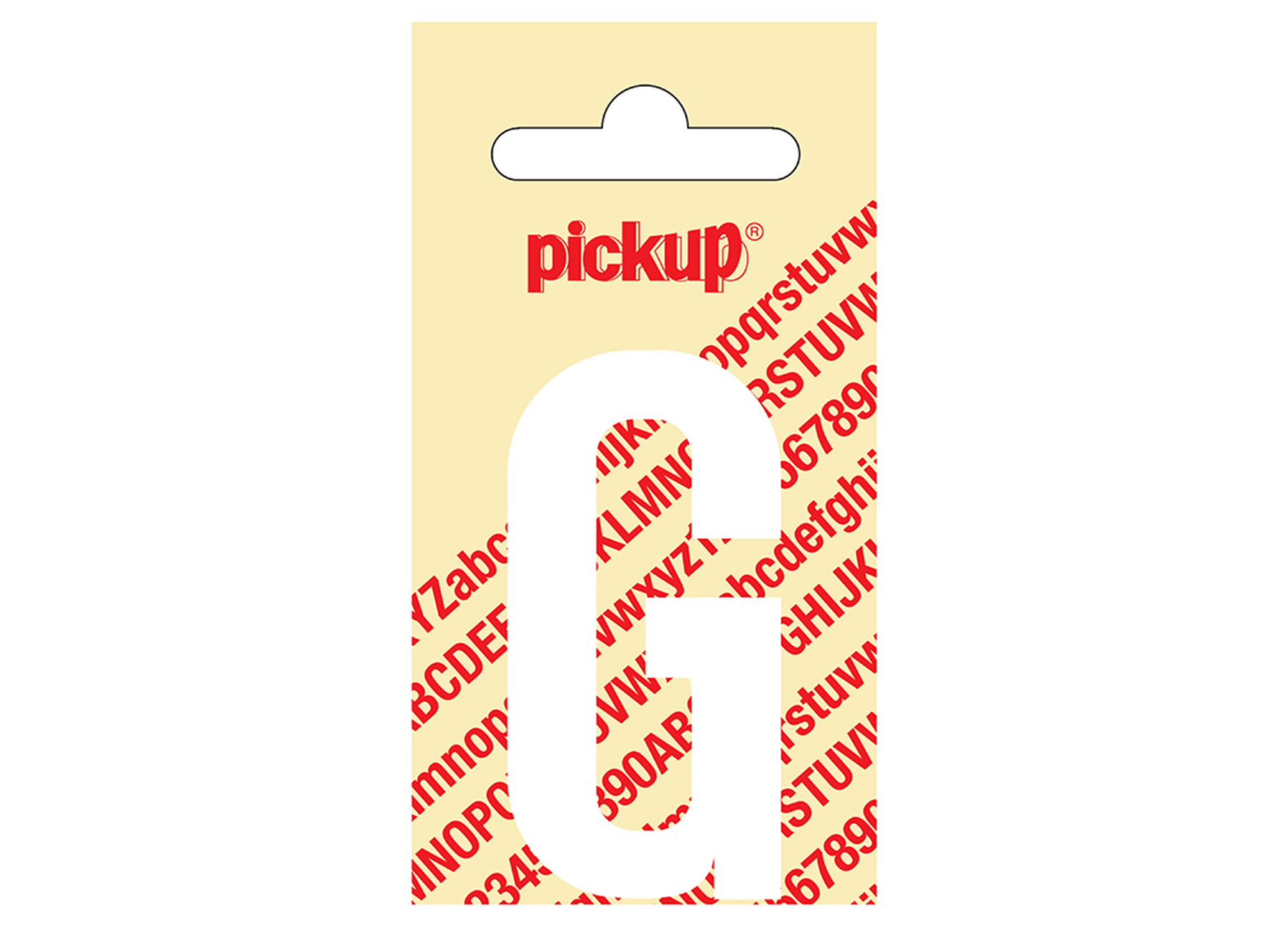 PLAKLETTER NOBEL 60 MM WIT G