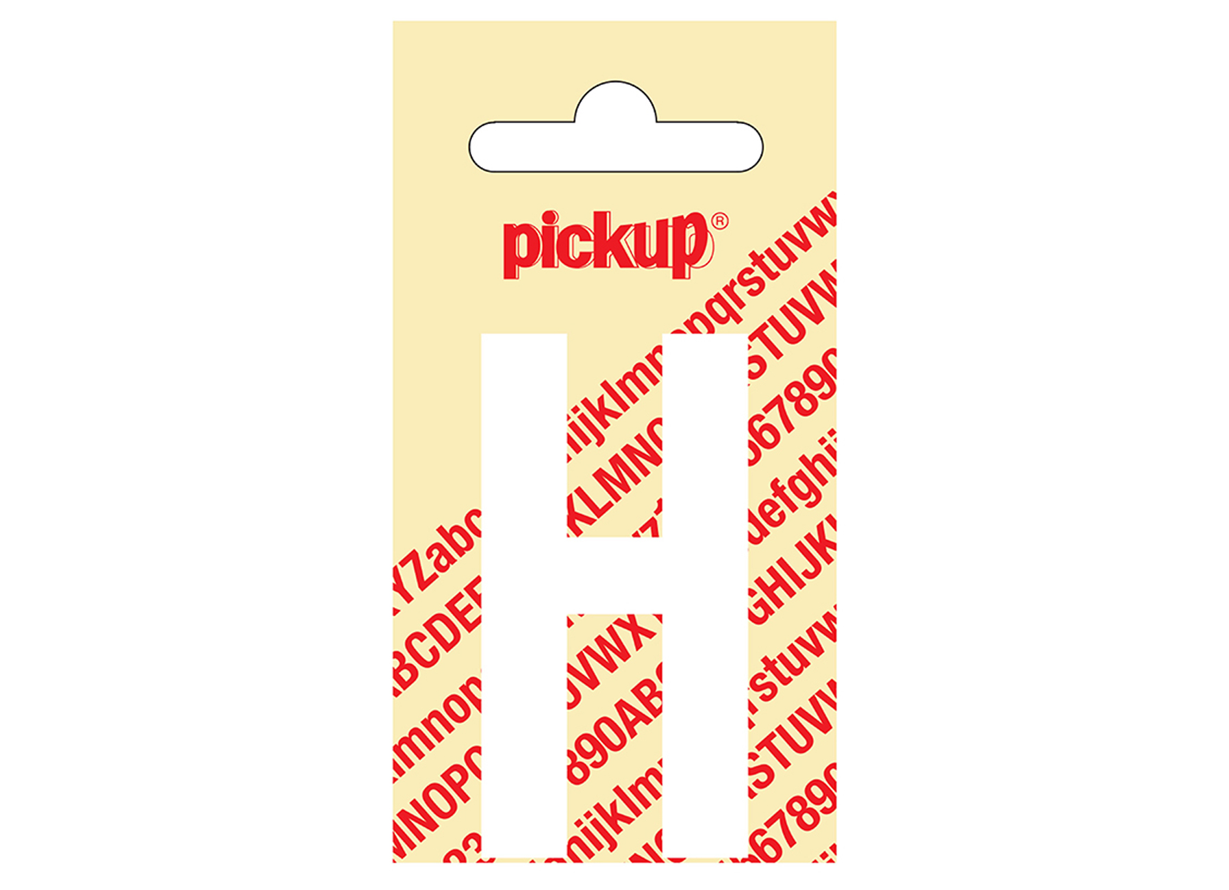 PLAKLETTER NOBEL 60 MM WIT H