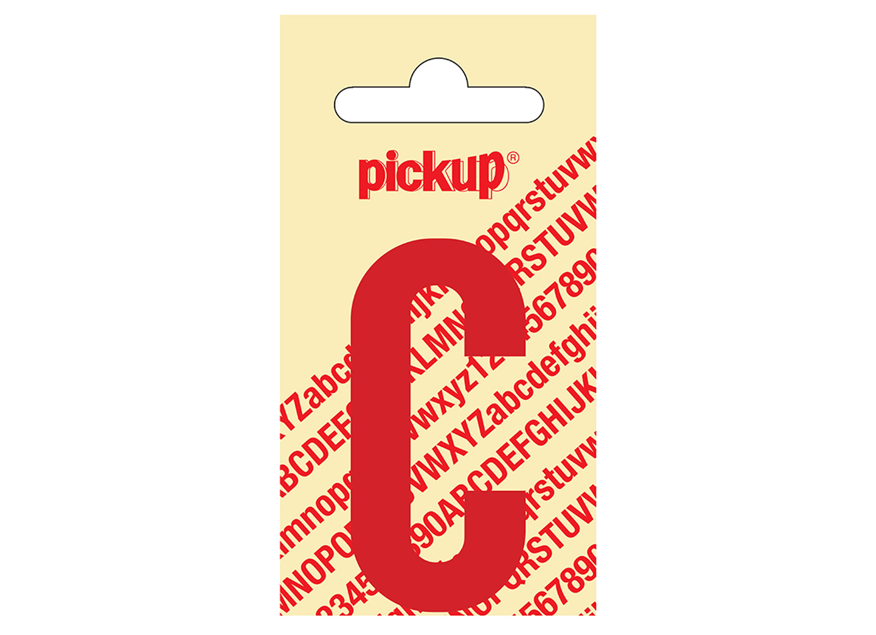 LETTRE ADHESIVE NOBEL 60 MM ROUGE C