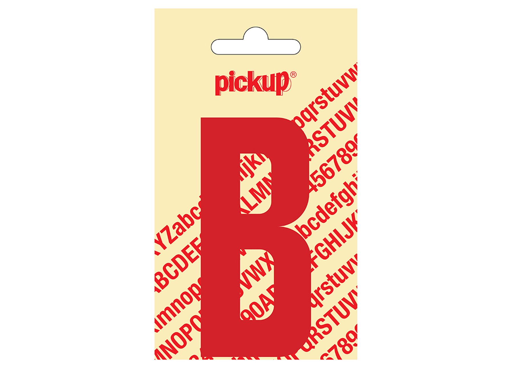 LETTRE ADHESIVE NOBEL 90 MM ROUGE B