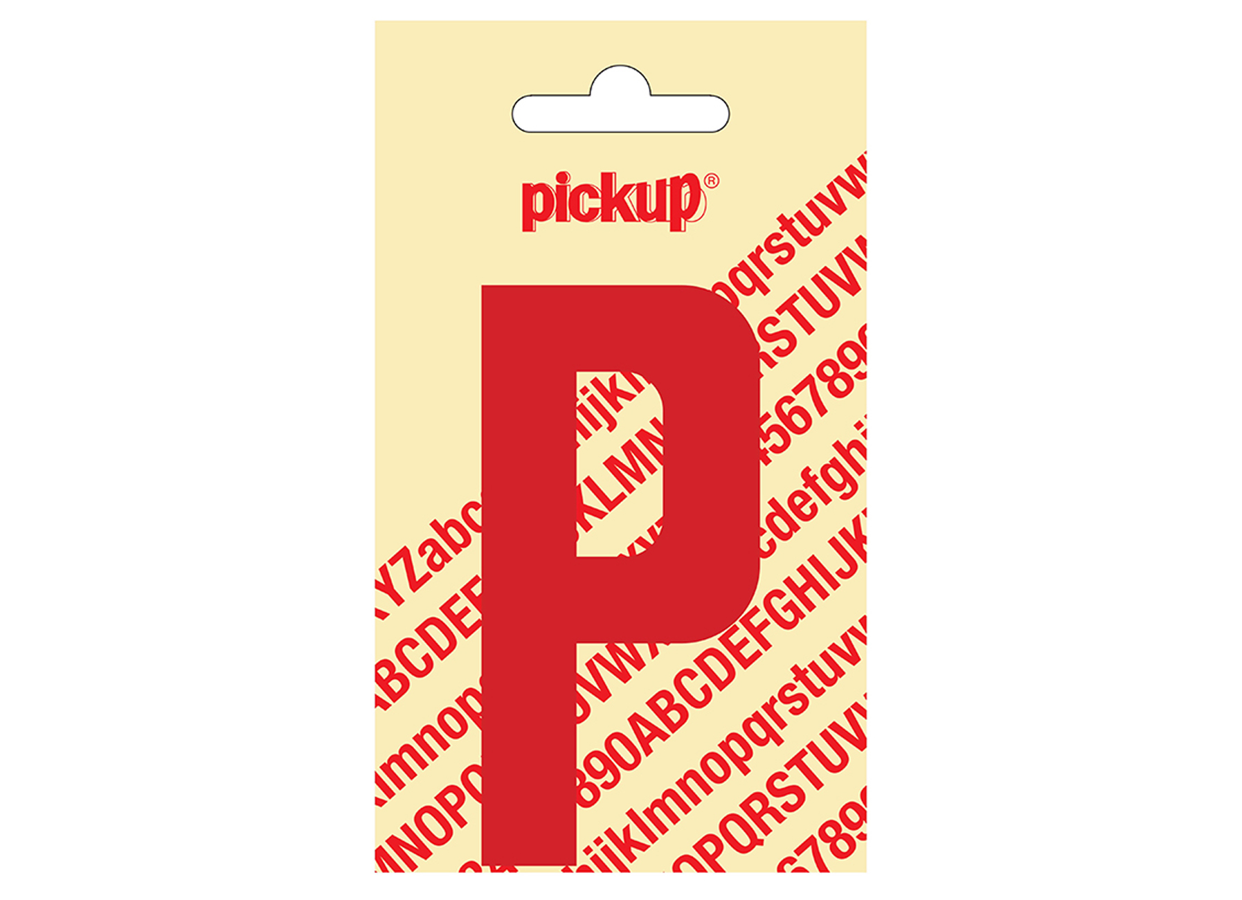 PLAKLETTER NOBEL 90 MM ROOD P