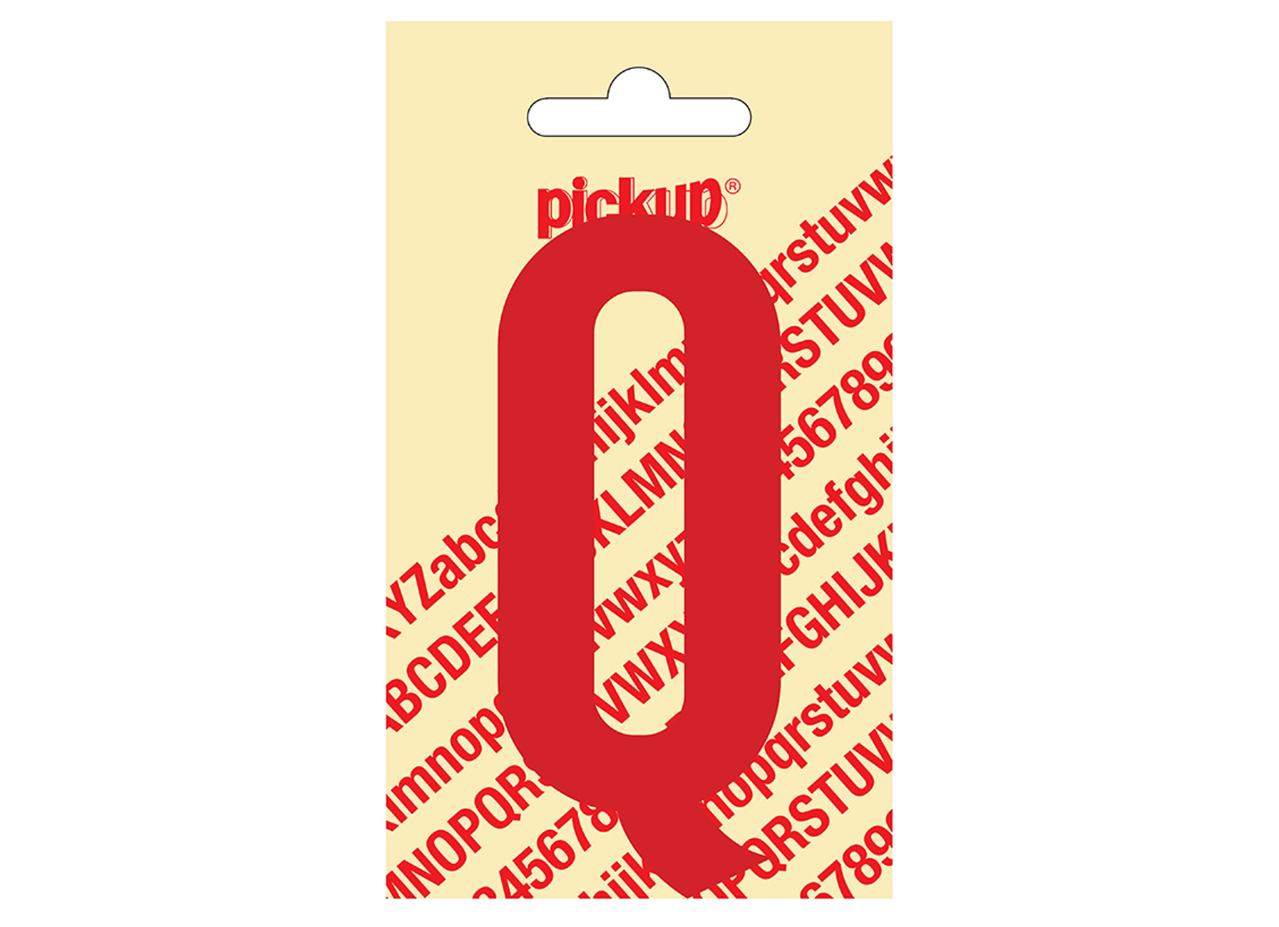 PLAKLETTER NOBEL 90 MM ROOD Q