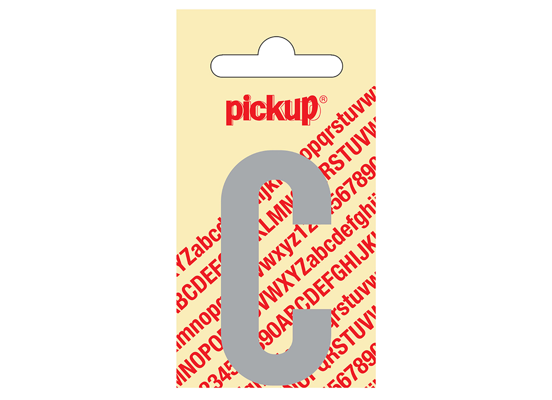 LETTRE ADHESIVE NOBEL 60 MM GRIS CLAIR C