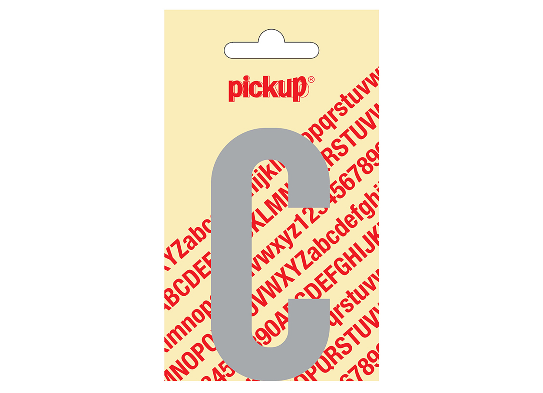 LETTRE ADHESIVE NOBEL 90 MM GRIS CLAIR C
