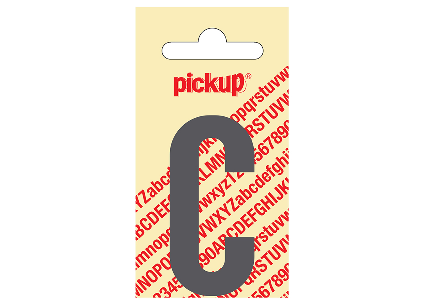 LETTRE ADHESIVE NOBEL 60 MM GRIS C