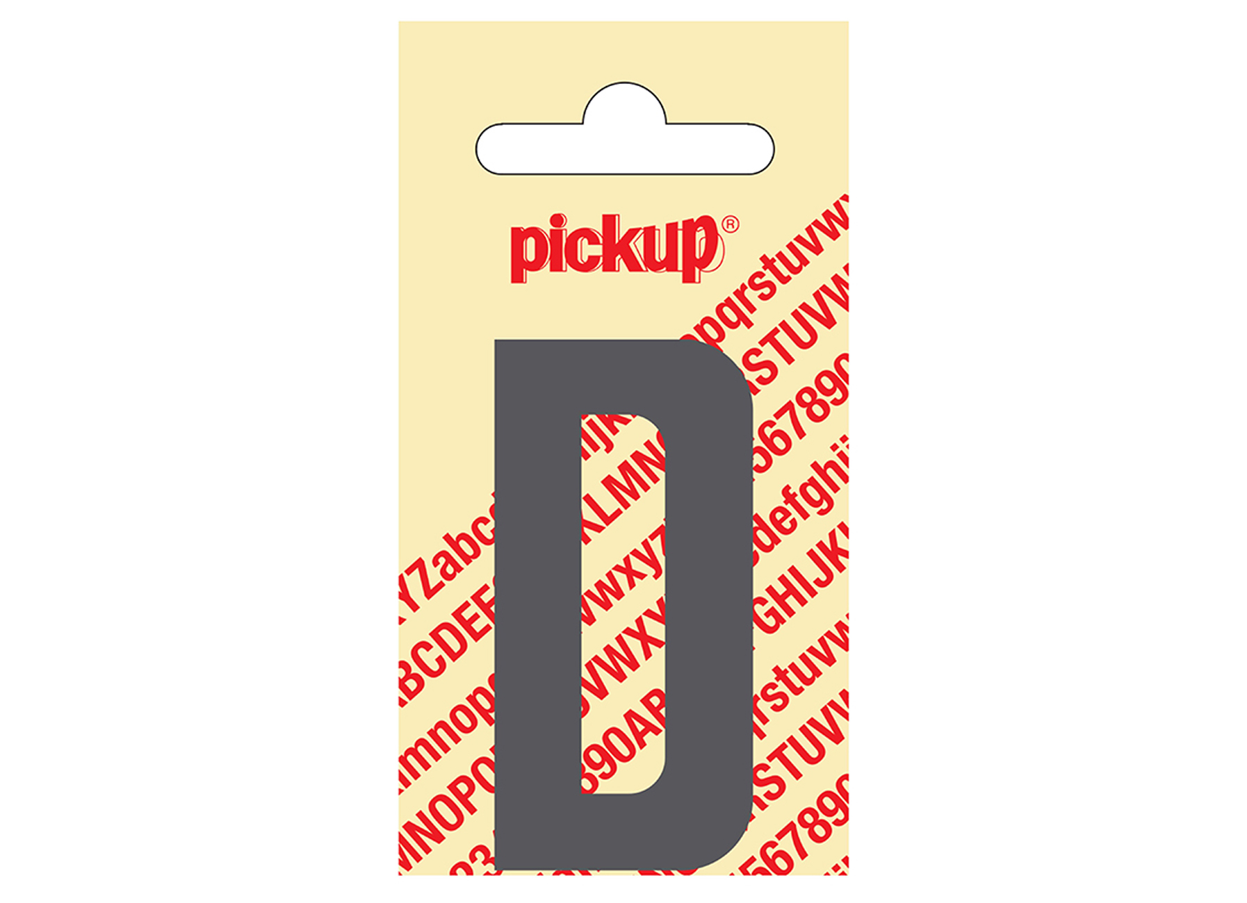 PLAKLETTER NOBEL 60 MM DONKERGRIJS D