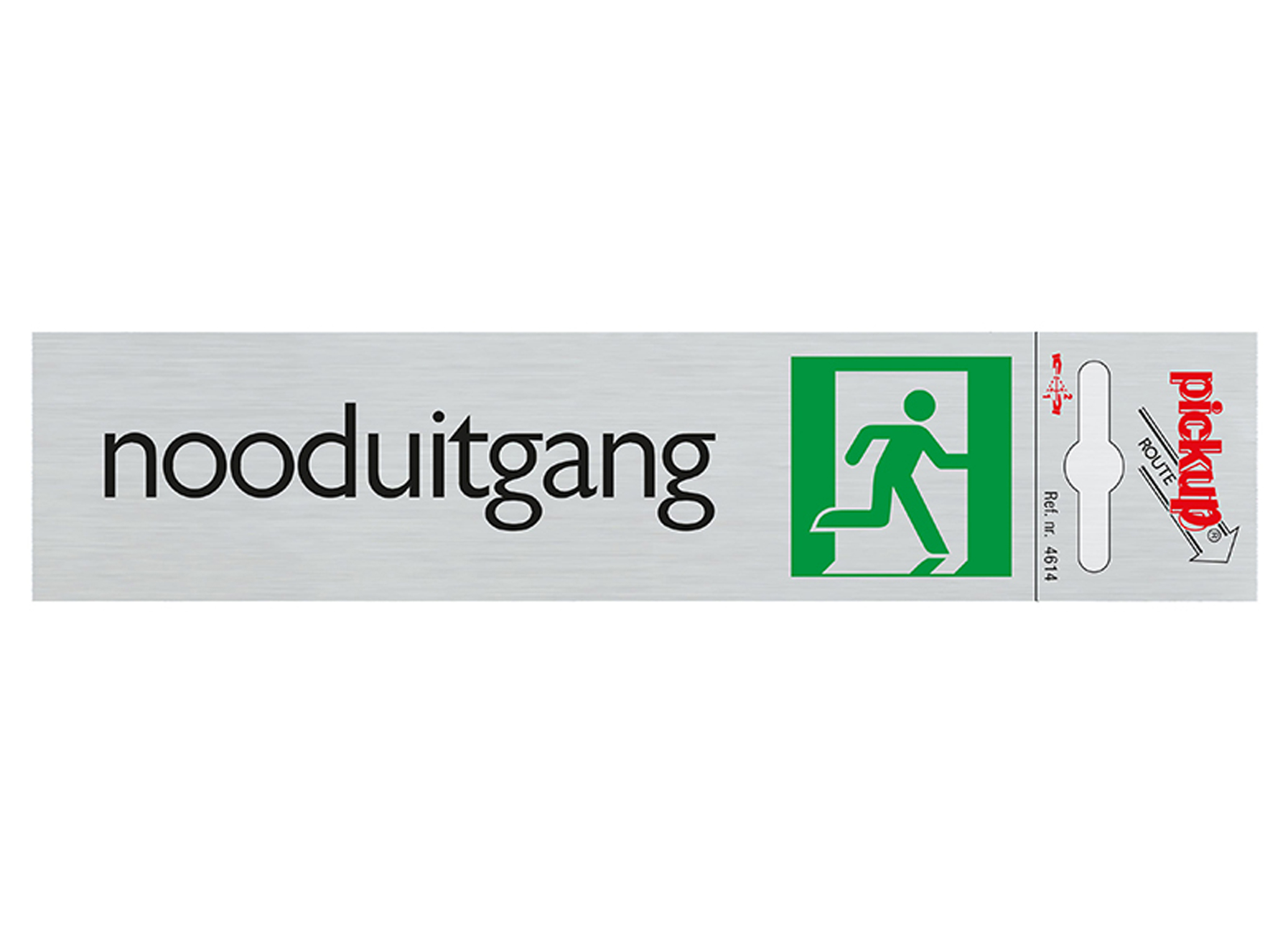 PANNEAU LOOK ALU 165X44 MM NOODUITGANG (NL)