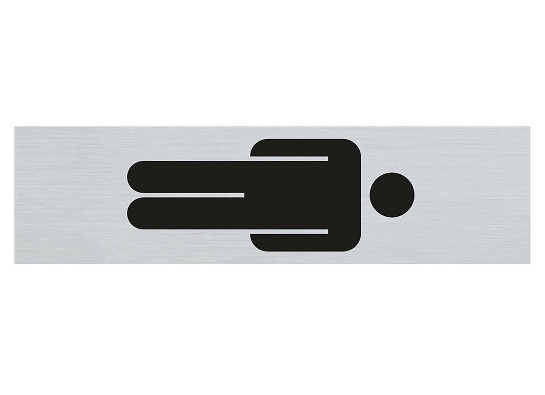 ROUTE ALULOOK 165X44 MM HEREN SYMBOOL STAAND