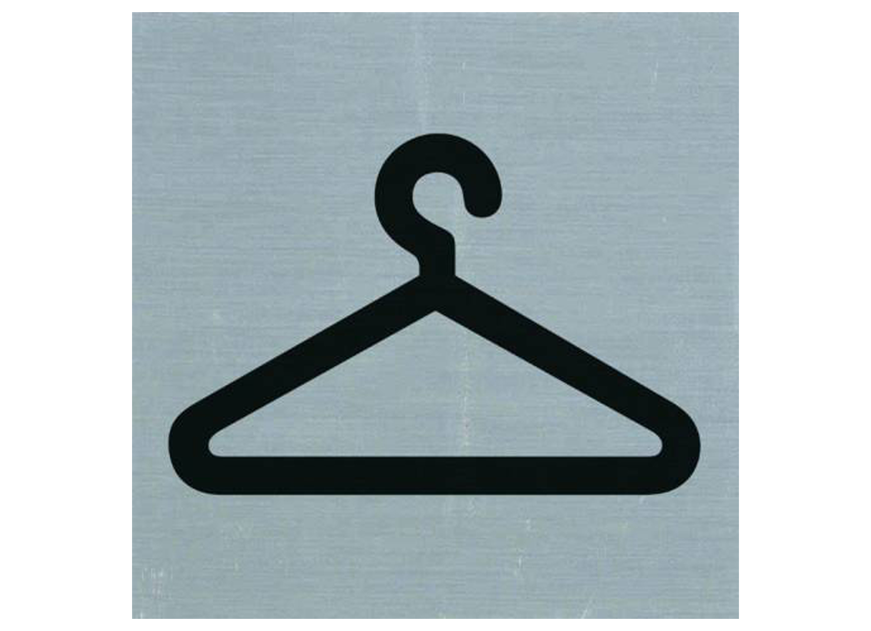 PICTOGRAM ALU 80X80MM GARDEROBE