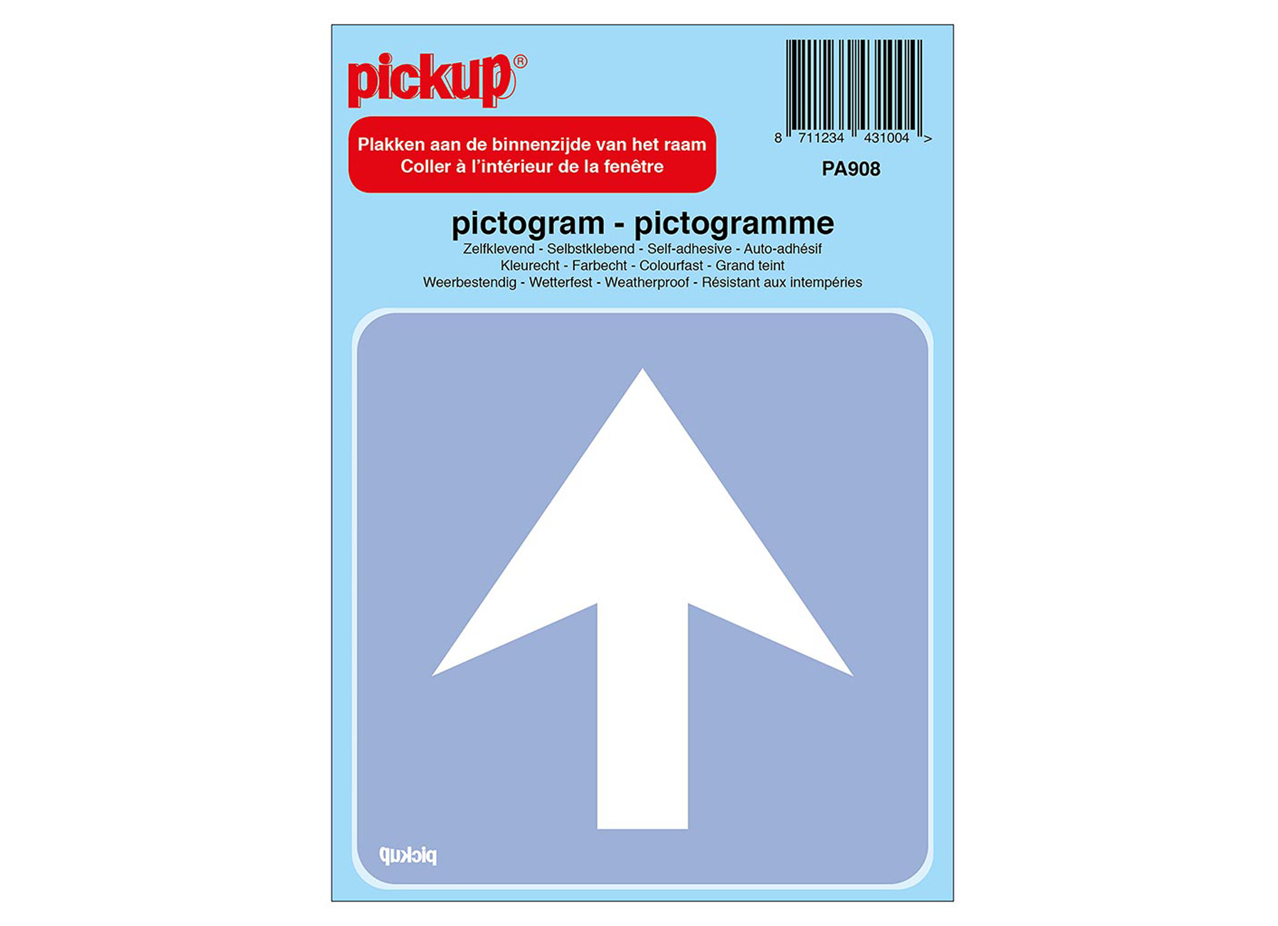 PICTOGRAMME DERRIERE VITRE 10X10CM SENS UNIQUE