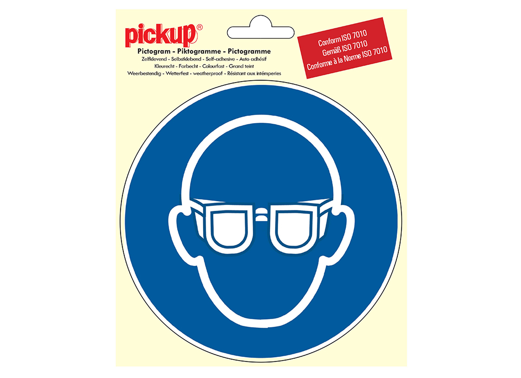 PICTOGRAMME Ø15CM LUNETTES DE PROTECTION OBLIGATOIRE