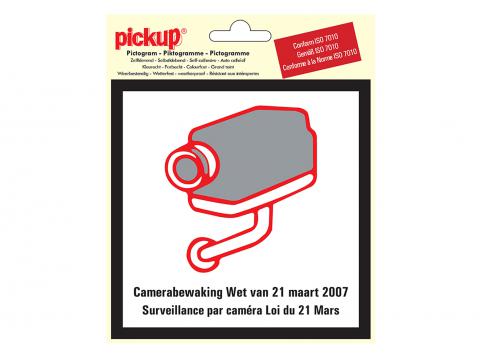PICTOGRAM 15X15CM CAMERABEWAKING BELGIË