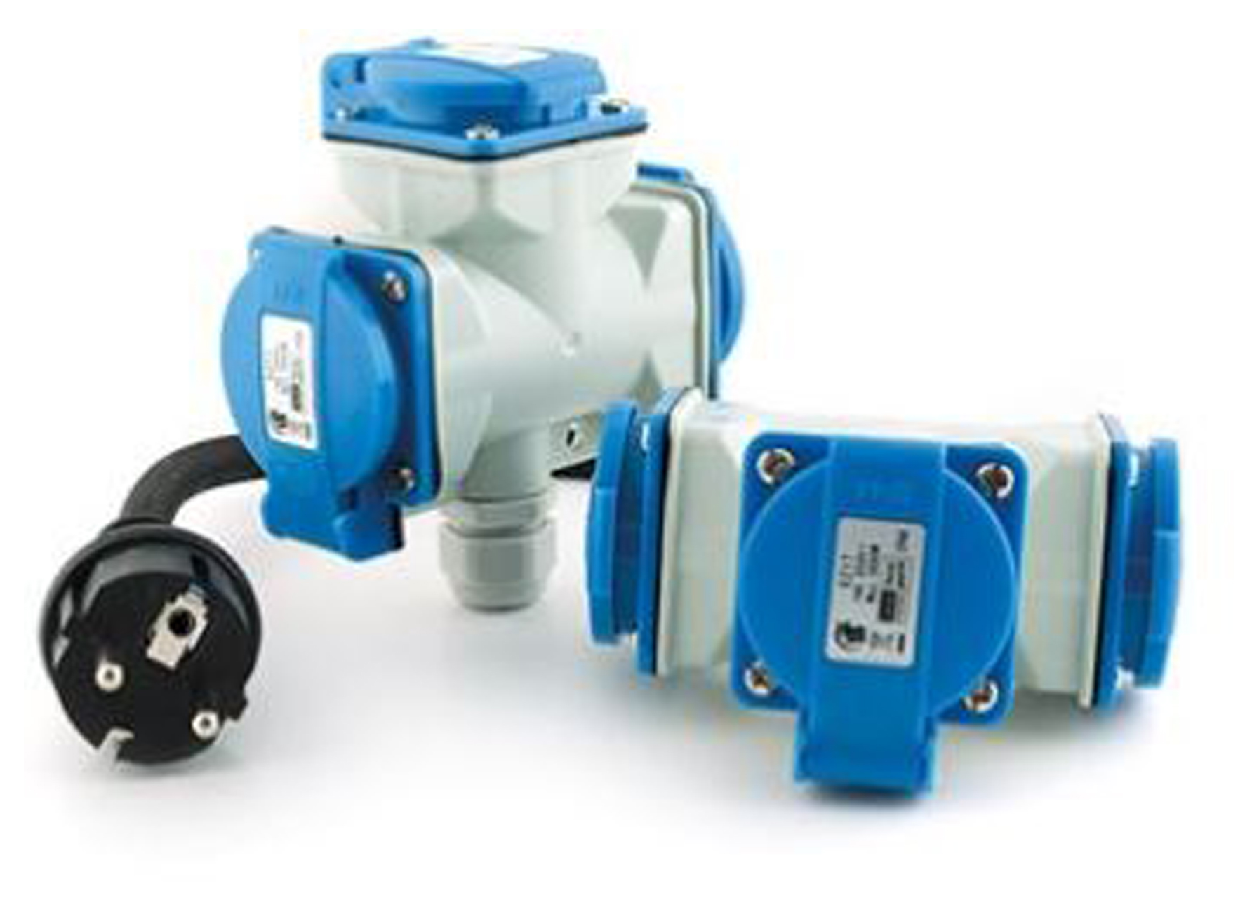 FICHE FEMMELLE TRIPLE A CLAPET IP44