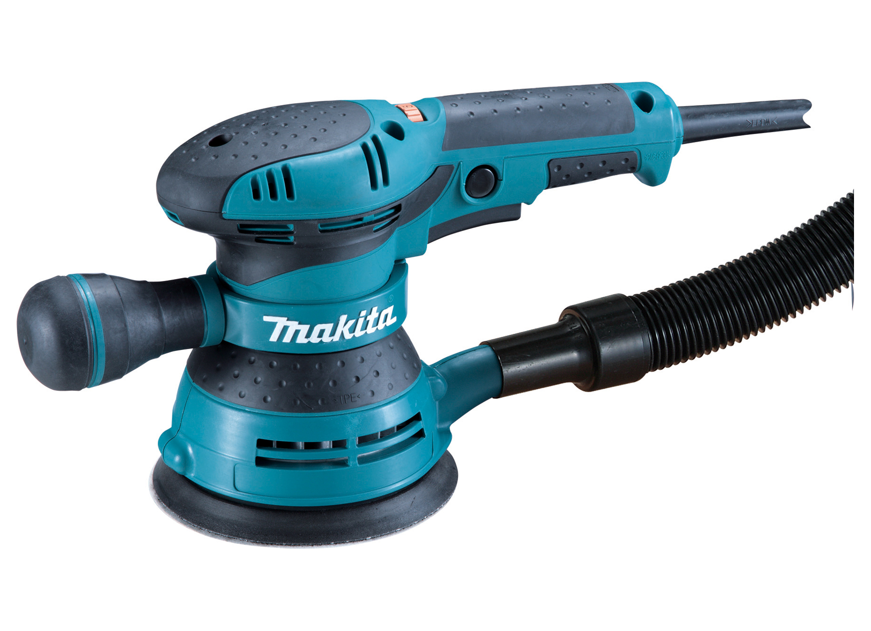 MAKITA EXCENTRISCHE SCHUURMACHINE 300W 125MM MET VARIABELE SNELHEID + HANDGREEP IN KOFFER BO5041K