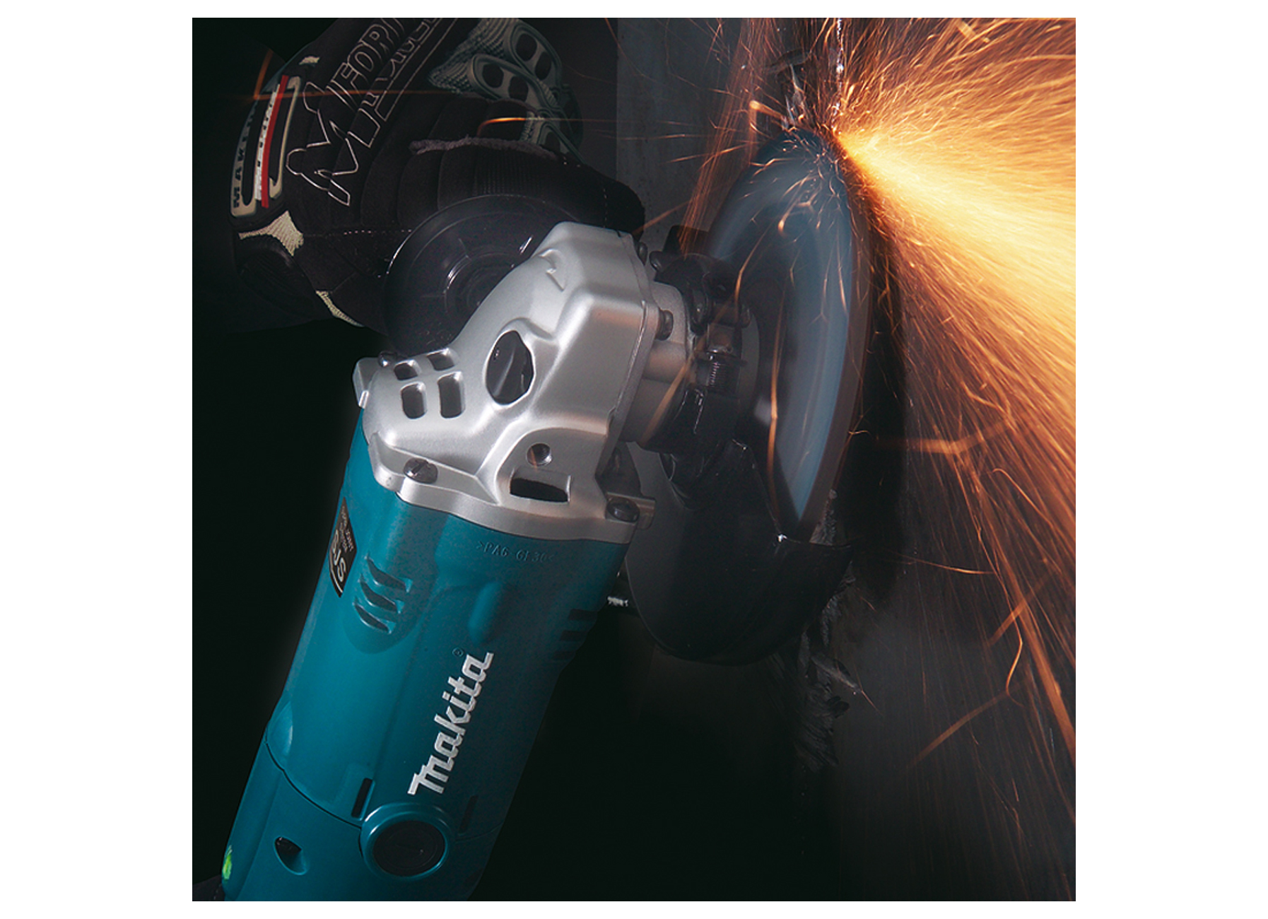 MAKITA MEULEUSE 125MM 1450W AVEC INTERRUPTEUR SECURITE HOMME MORT