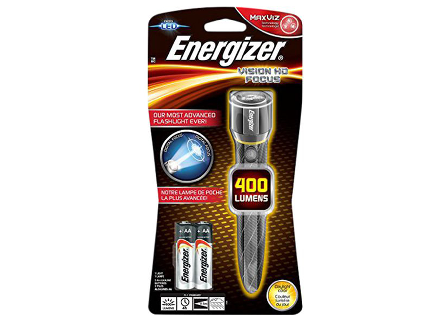 ENERGIZER LED ZAKLAMP HD + 2 AA BATTERIJEN