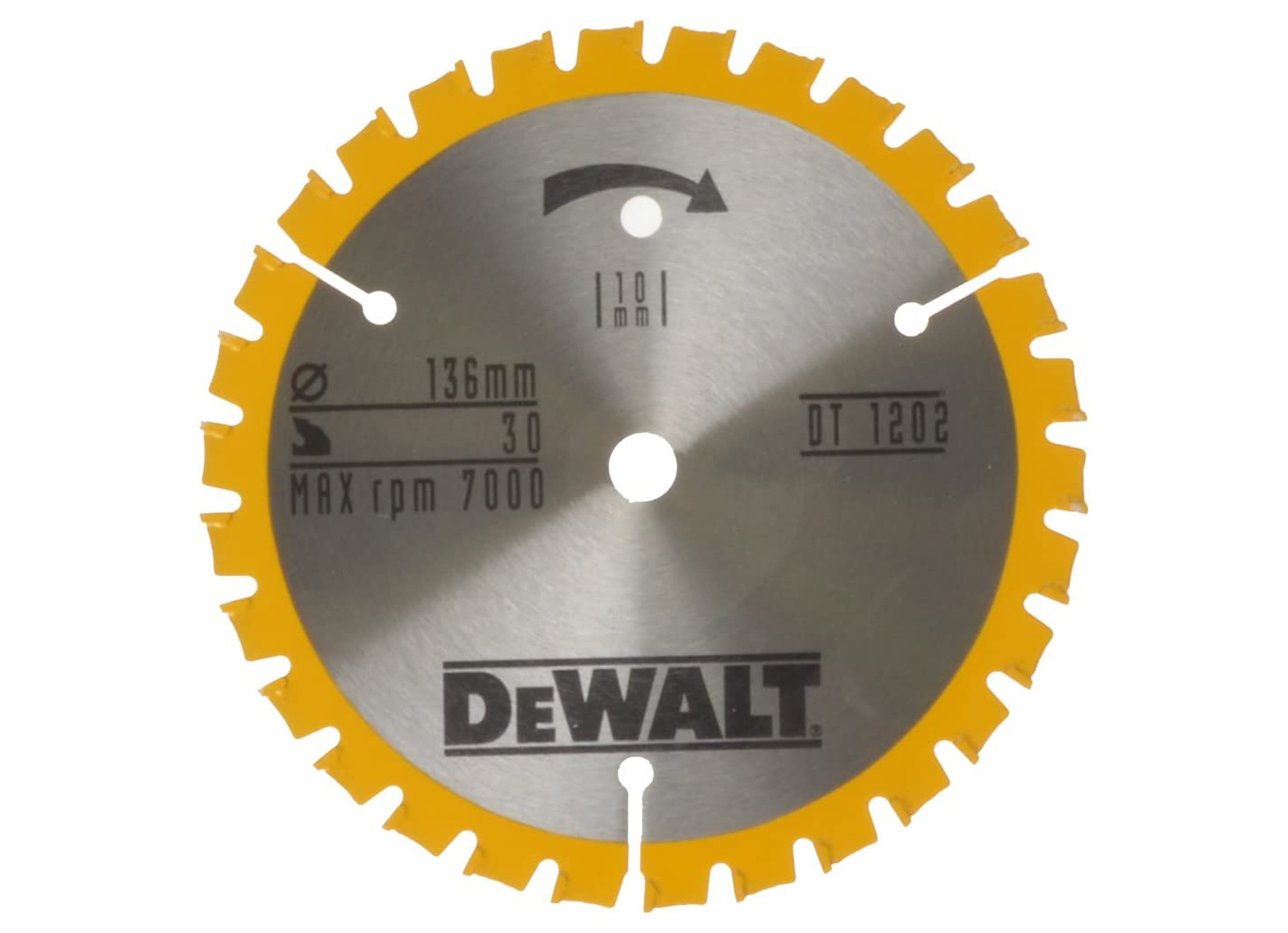 DEWALT CIRKELZAAGBLAD 136X10X30T VOOR HOUT ACCUMACHINE