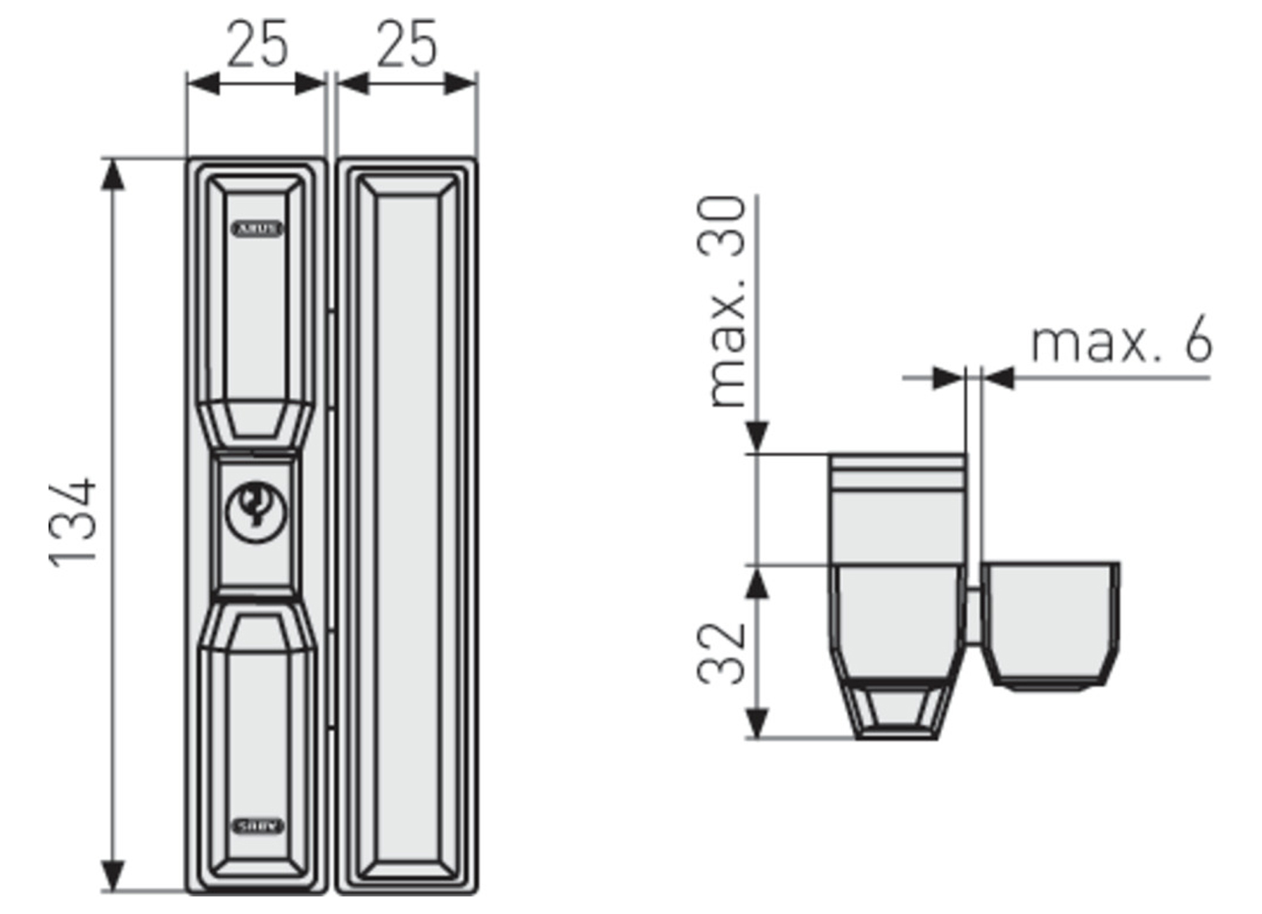 ABUS RAAMBEVEILIGING FTS88 WIT