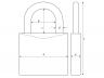 ABUS CADENAS COMBINAISON CHROME 160/40 40MM