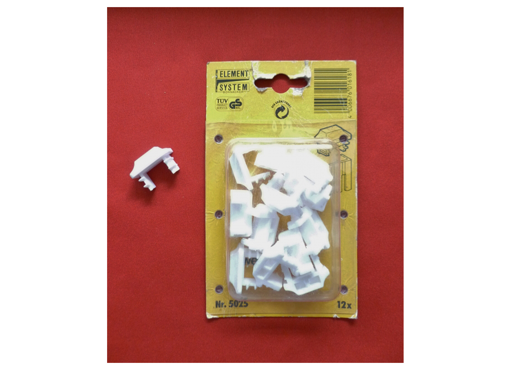 CLIPS EMBOUT POUR TUBE ETAGERE BLANC 5025/1 - 12 PIECES