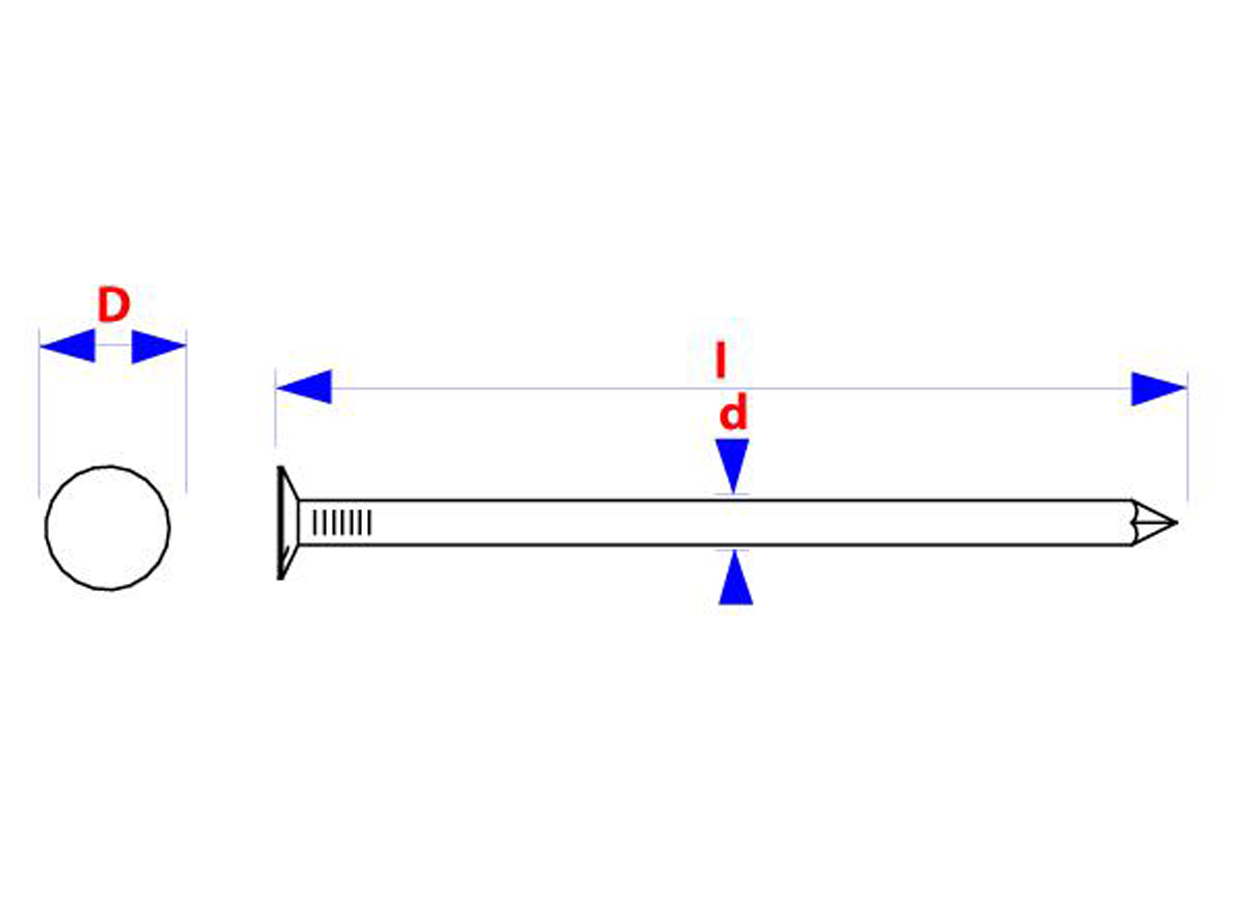 GIPSPLAATNAGEL HOLLE KOP Ø2,2X32 VERZINKT 100G