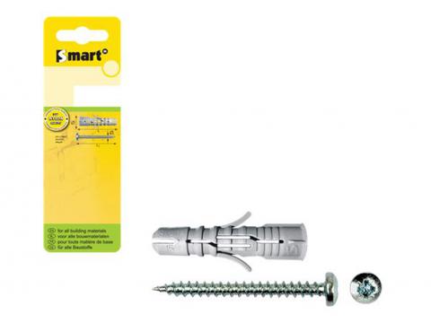 SMART-PLUG + SCHROEF CK Ø6,00X30MM NYLON VERZINKT