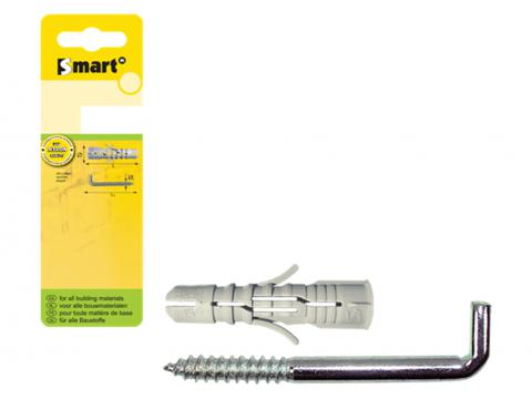 SMART-PLUG + SCHROEFDUIM Ø8,00X40MM NYLON VERZINKT