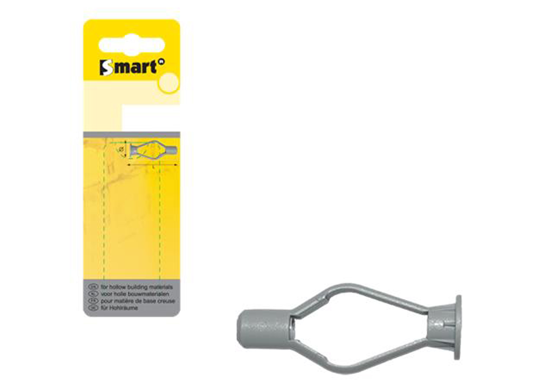 NYLON HOLLEWANDPLUG ZONDER SCHROEF Ø8X40MM HS BLISTER