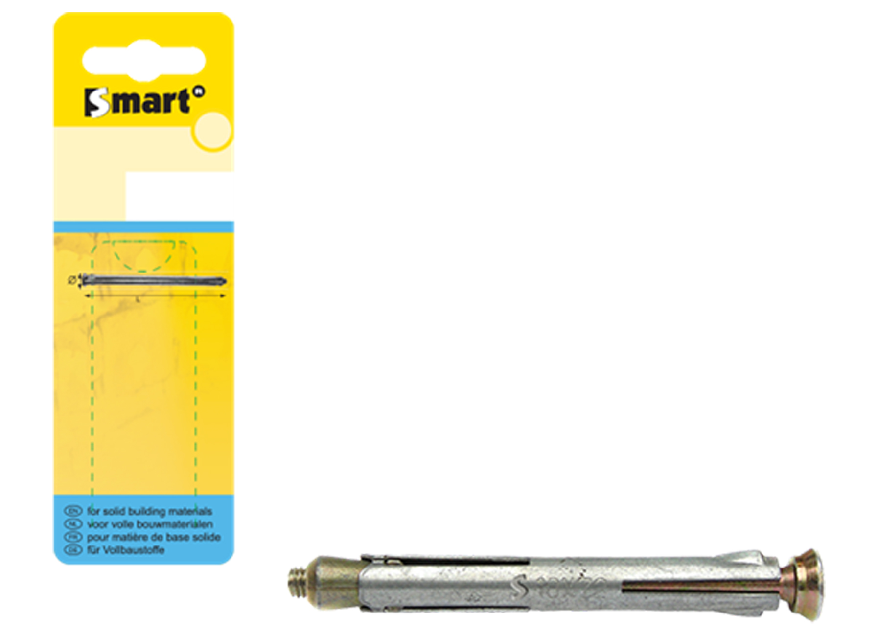 METALEN KOZIJNPLUG VZK + KAP BRUIN M10X72MM VERZINKT