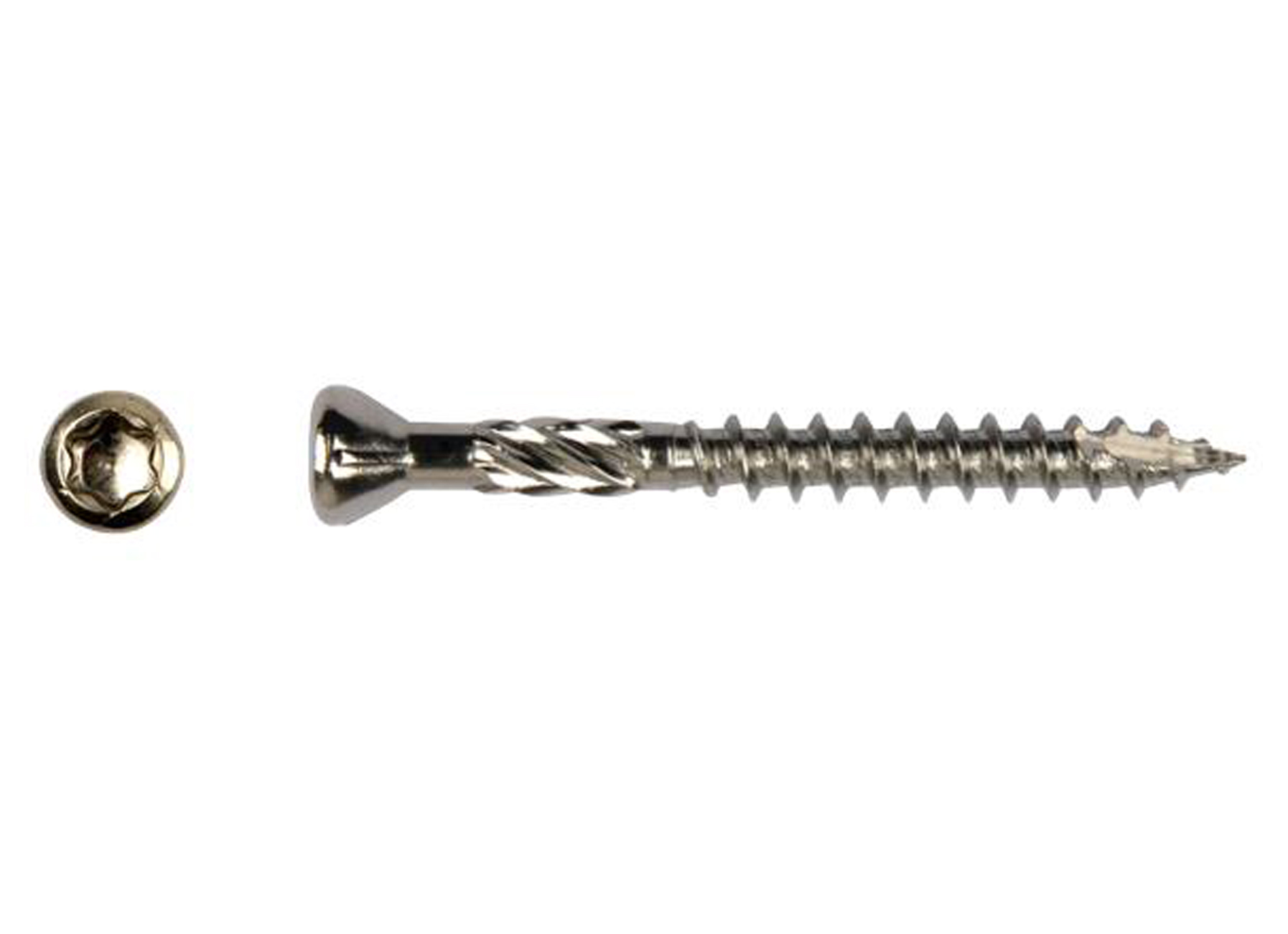 HARDHOUTSCHROEF VERZINKT-T Ø4,00X40MM INOX C2 (T-15) - VENSTERDOOS 200 STK