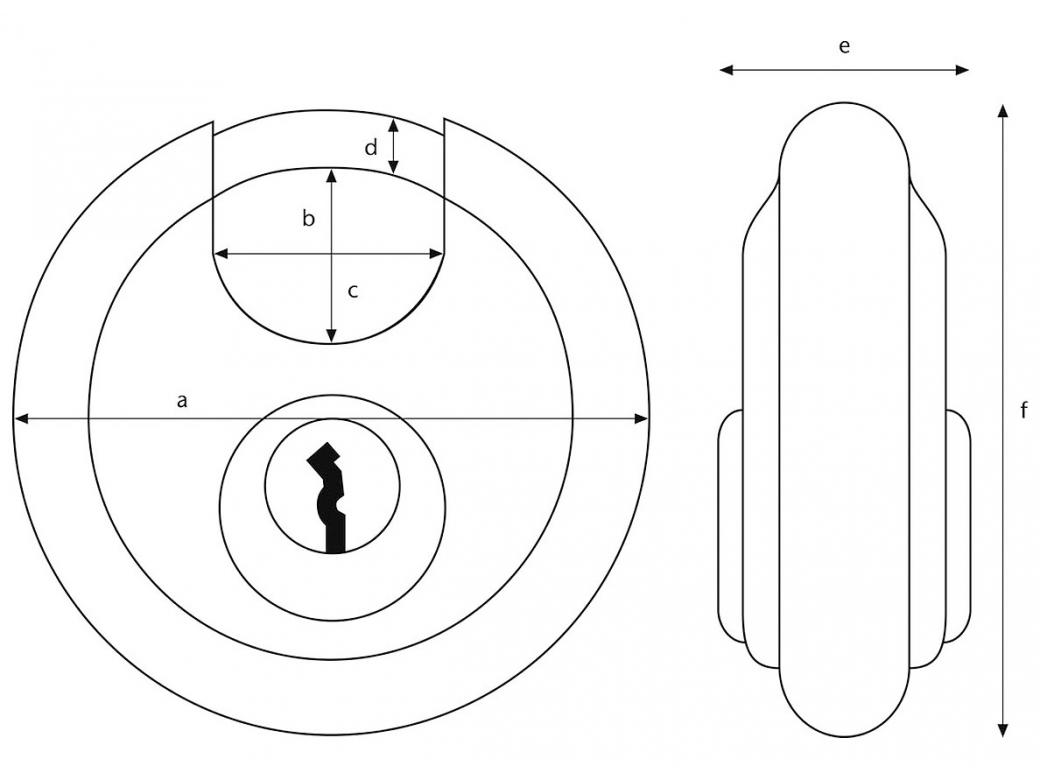 ABUS CADENAS DISKUS - 2 CLES INCLUSES