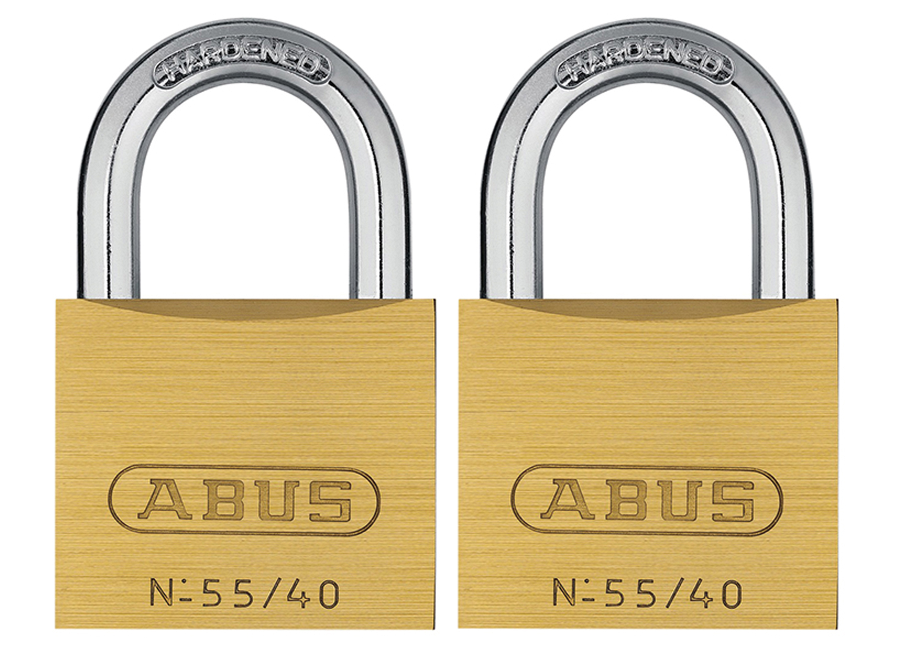 ABUS HANGSLOT MESSING TWINS 55/40C 40MM 2-PACK BLISTER