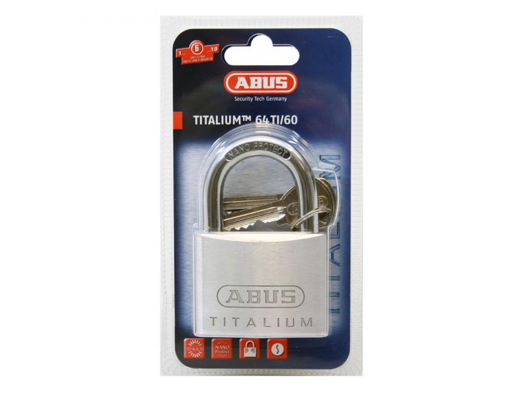 ABUS HANGSLOT 64 TITALIUM - 2 SLEUTELS INBEGREPEN
