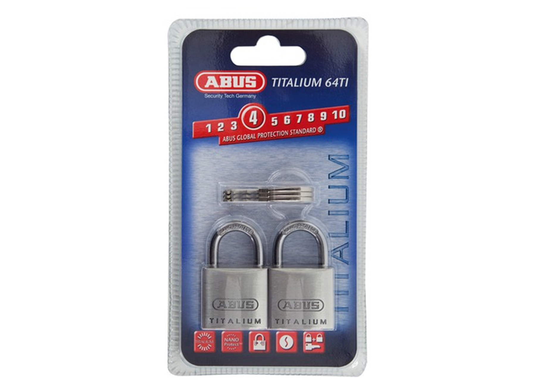  ABUS CADENAS TITALIUM TWIN 64TI/20TW 20MM - 2 PACK