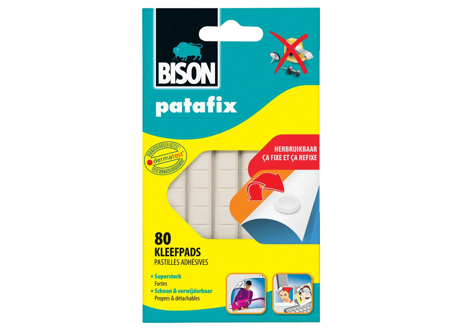BISON PATAFIX 80 PASTILLES ADHESIVES