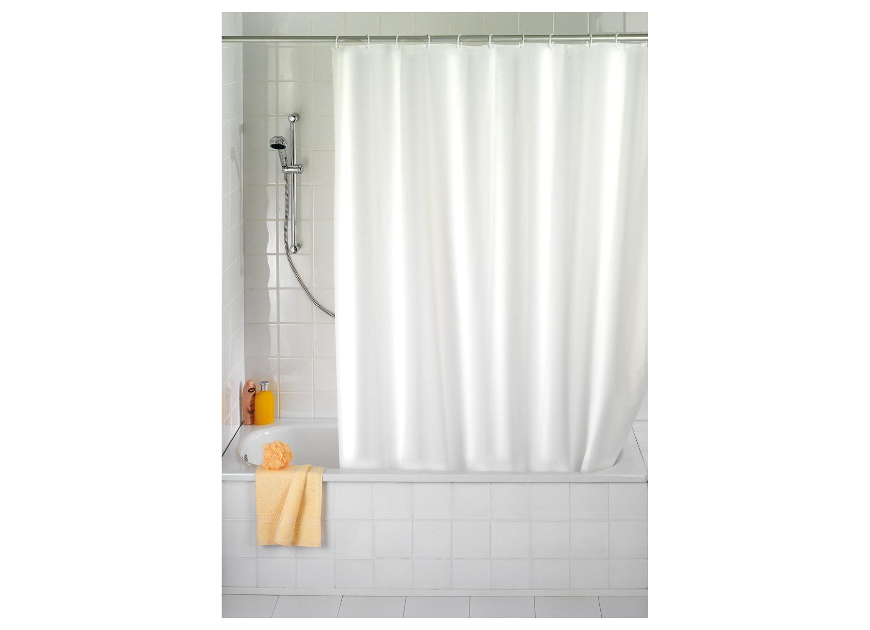 WENKO RIDEAU DE DOUCHE POLYESTER ANTI-MOISISSURE BLANC 180X200CM