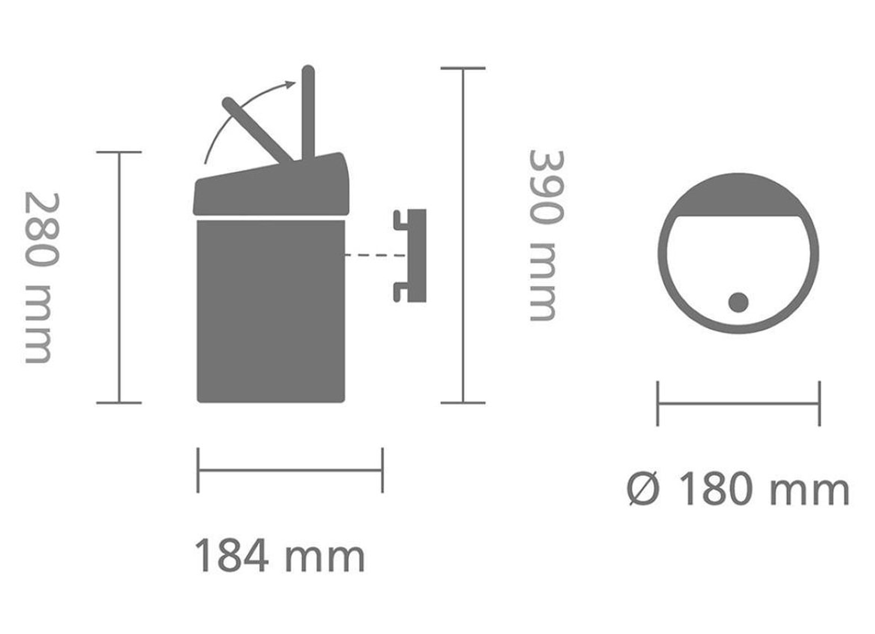 BRABANTIA TOUCH BIN POUELLE 3L MATT BLACK