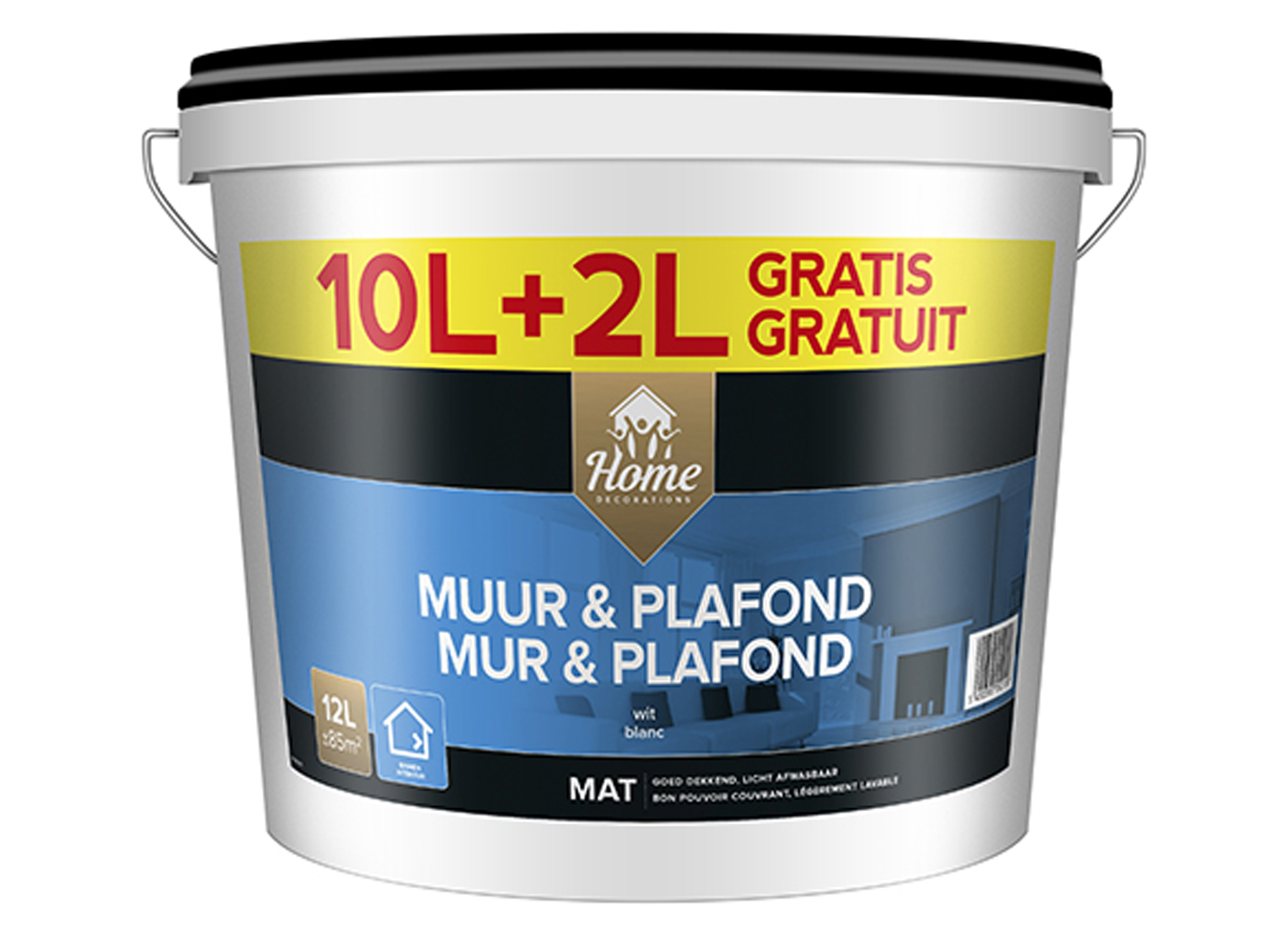 MUUR & PLAFOND WIT 10+2L