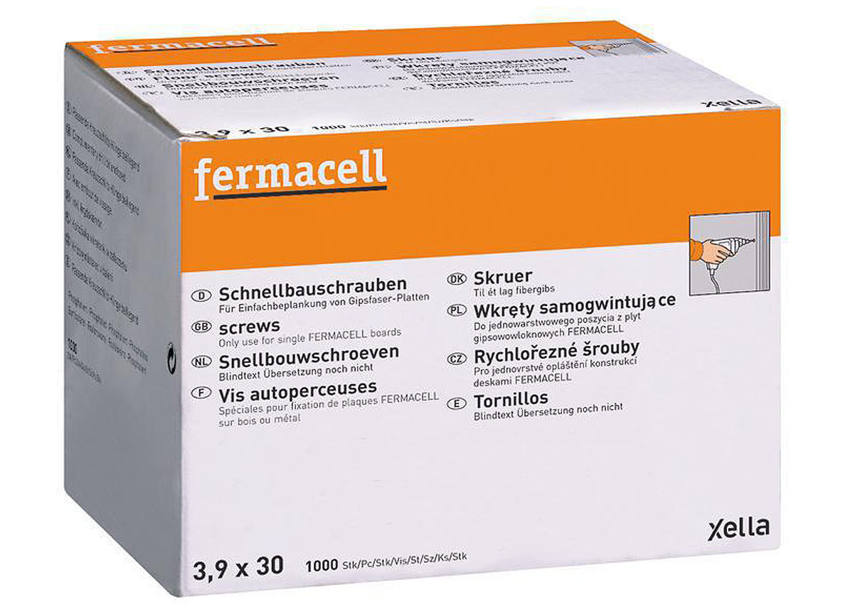 FERMACELL SNELBOUWSCHROEVEN 3,9X30 MM 1000 STUKS