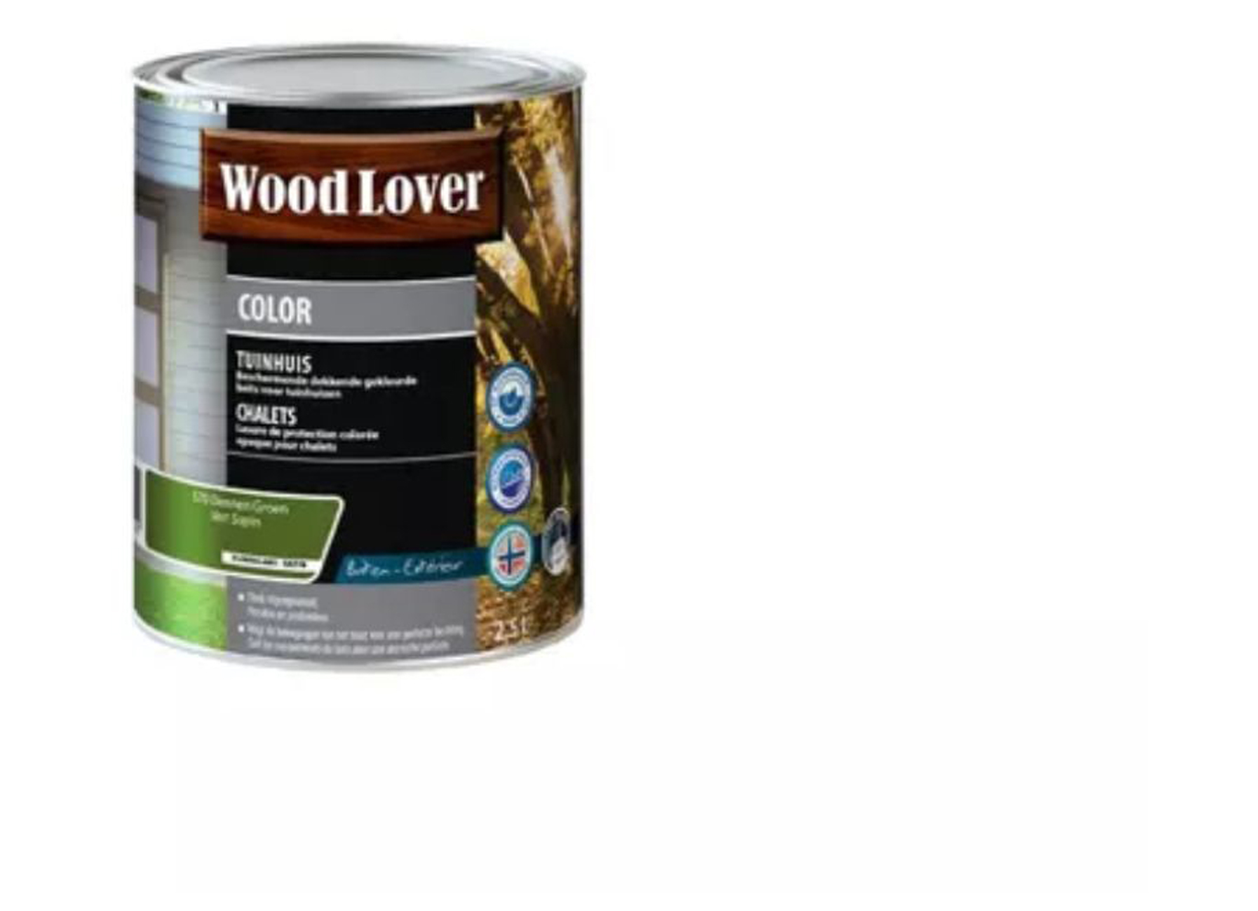 WOODLOVER HOUTBEITS COLOR TUINHUIS DENNEN GROEN #570 2,5L