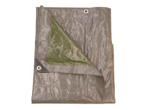 AFDEKZEIL PE GRIJS/GROEN 140GR 10X8M
