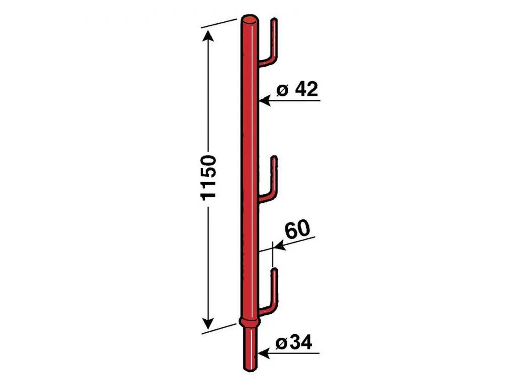 ALTRAD Garde-Corps pour Tréteau T23 Ø42mm 990mm Epoxy