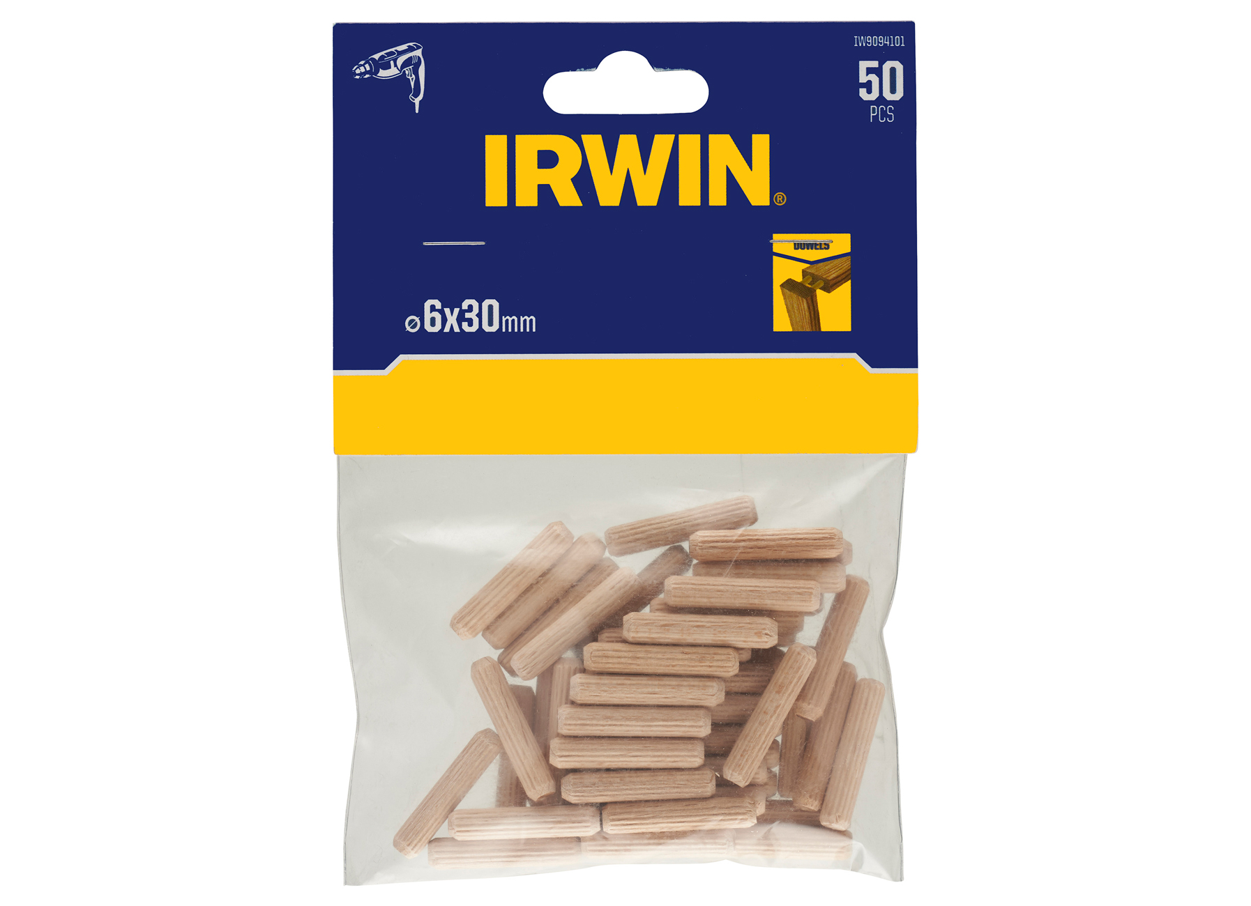 IRWIN DEUVELS Ø6MM 30MM 50 STUKS