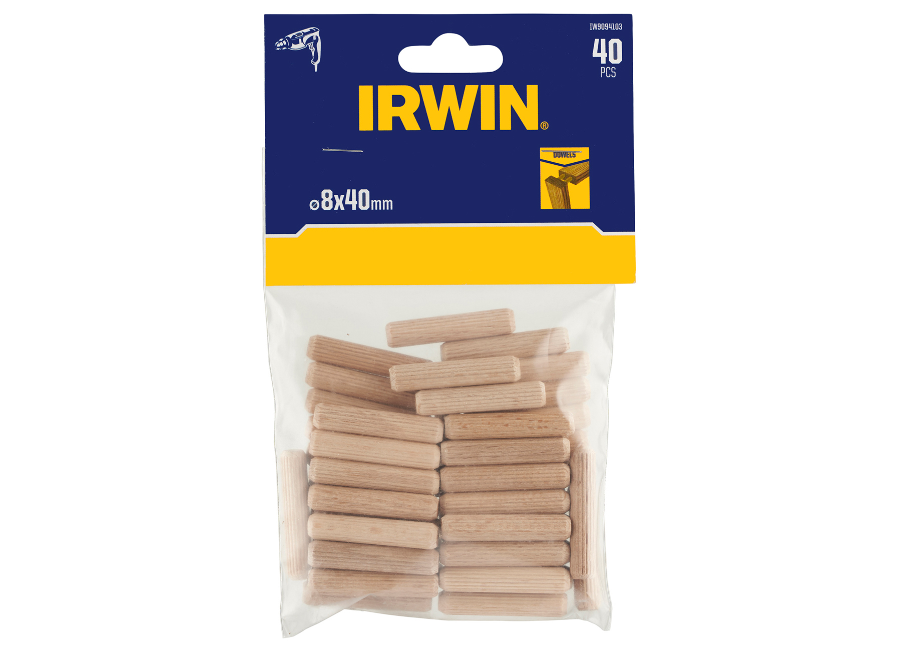 IRWIN TOURILLONS Ø8MM 40MM 40 PIECES