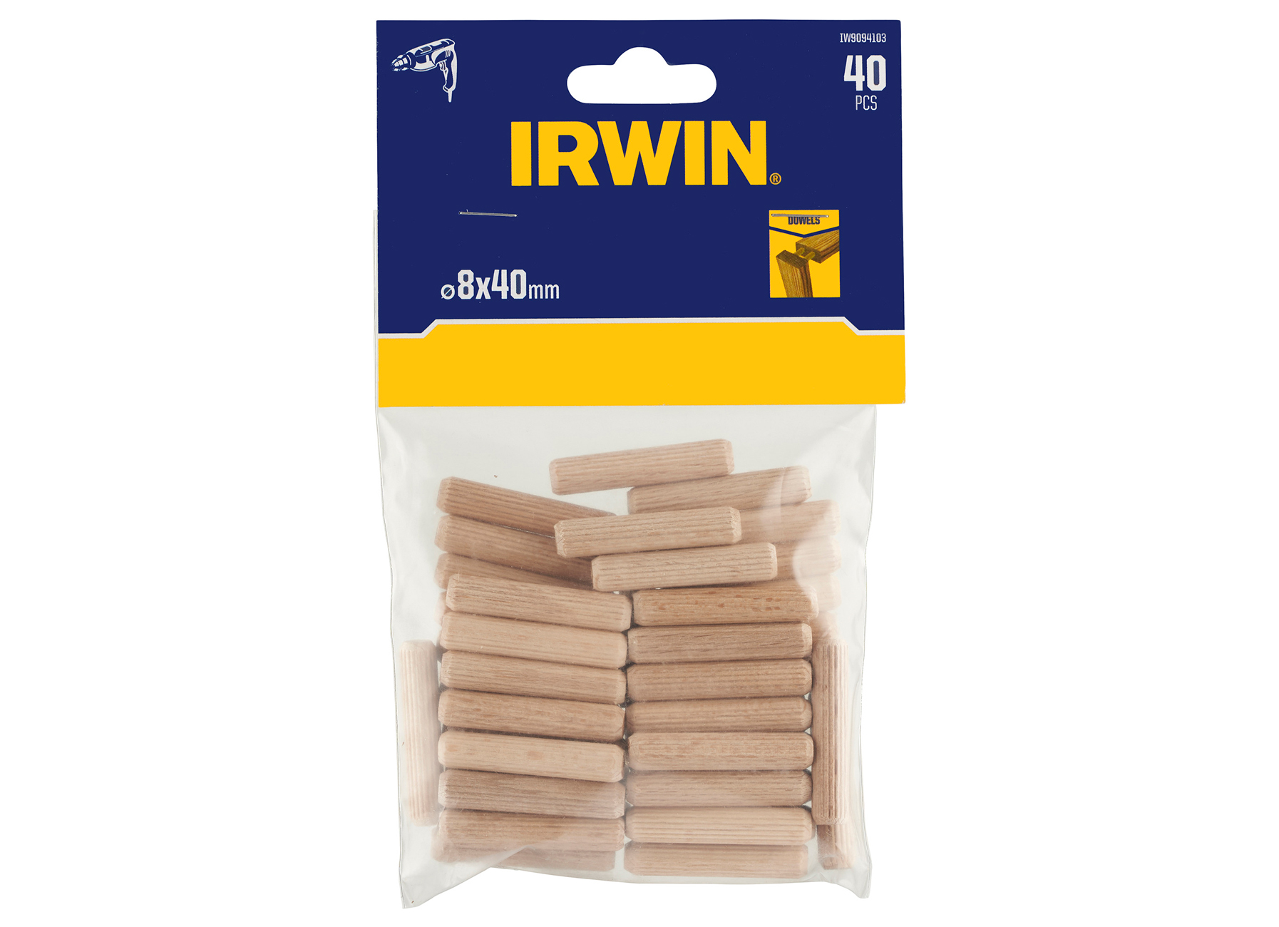 IRWIN DEUVELS Ø8MM 40MM 40 STUKS