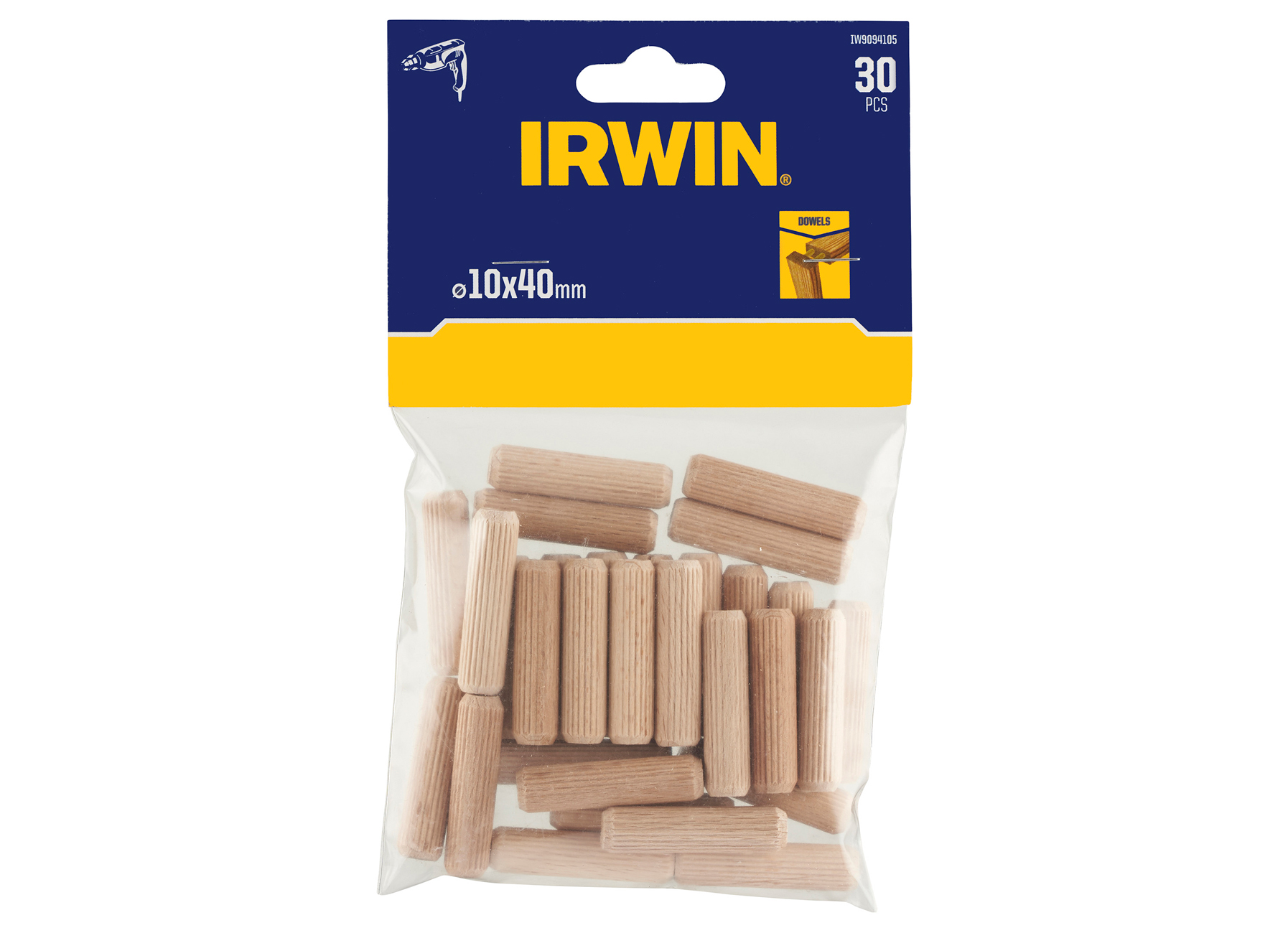 IRWIN TOURILLONS Ø10MM 40MM 30 PIECES